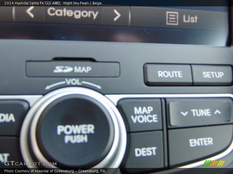 Night Sky Pearl / Beige 2014 Hyundai Santa Fe GLS AWD