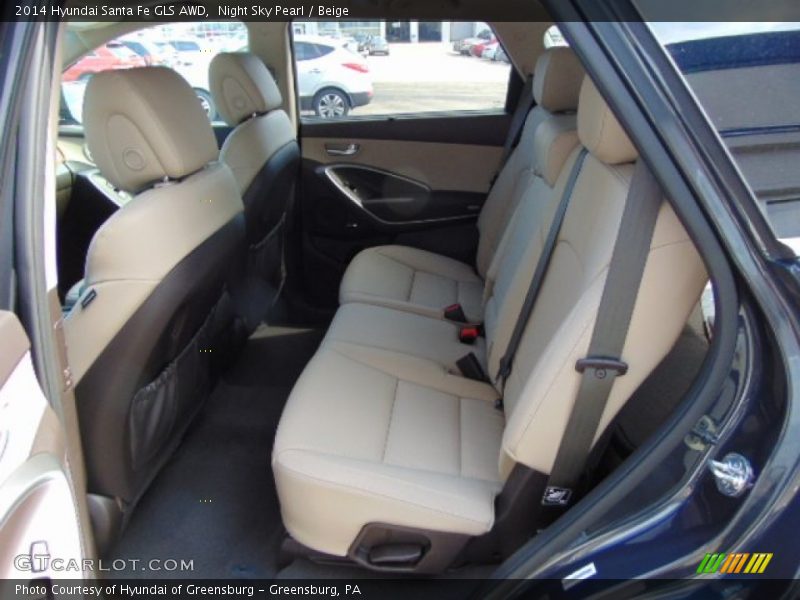 Night Sky Pearl / Beige 2014 Hyundai Santa Fe GLS AWD