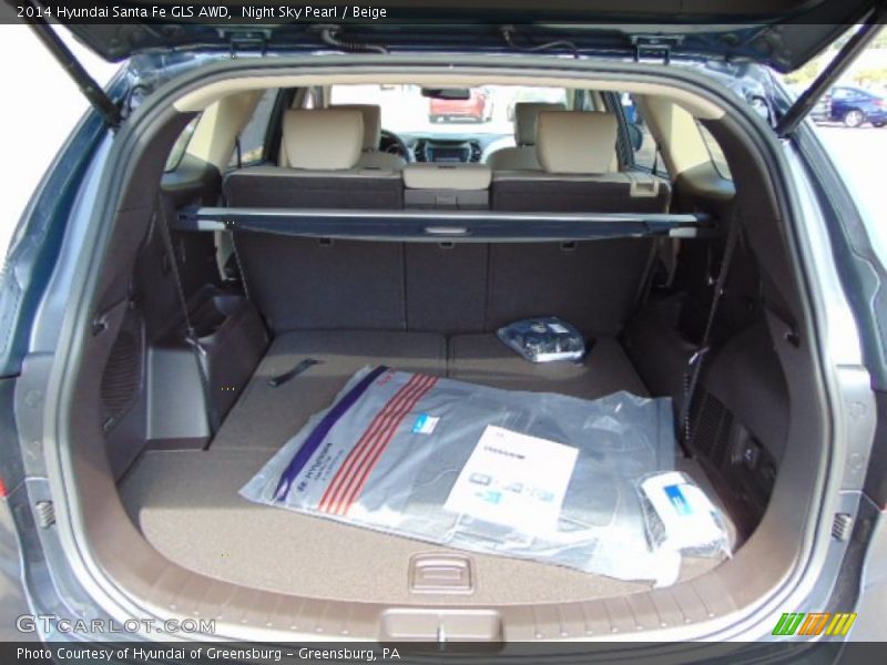 Night Sky Pearl / Beige 2014 Hyundai Santa Fe GLS AWD