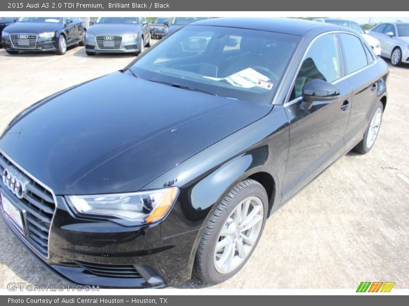 Brilliant Black / Black 2015 Audi A3 2.0 TDI Premium