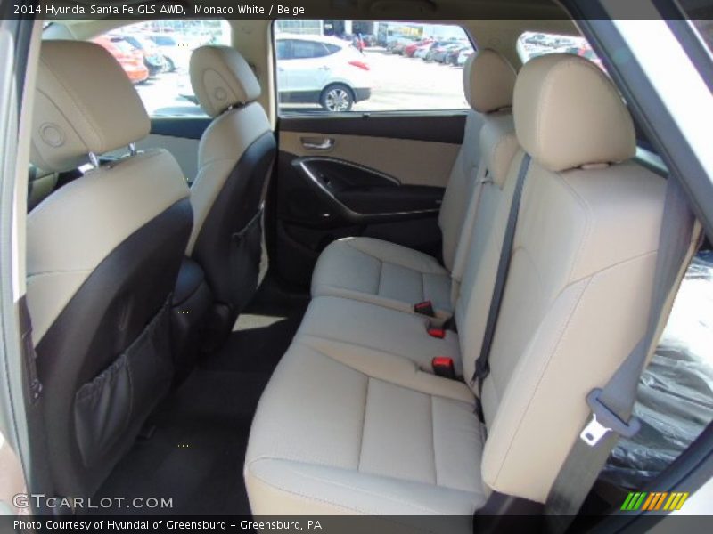 Monaco White / Beige 2014 Hyundai Santa Fe GLS AWD