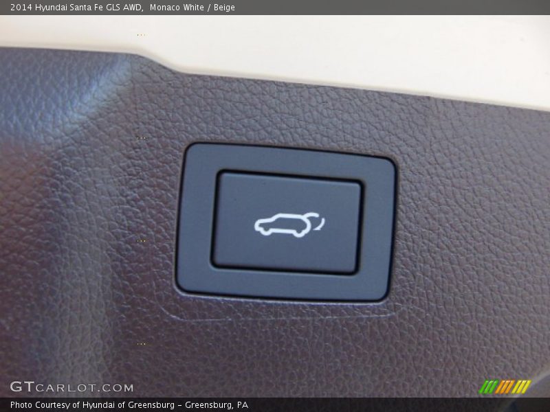 Monaco White / Beige 2014 Hyundai Santa Fe GLS AWD