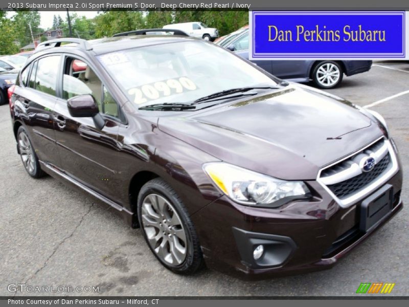 Deep Cherry Red Pearl / Ivory 2013 Subaru Impreza 2.0i Sport Premium 5 Door