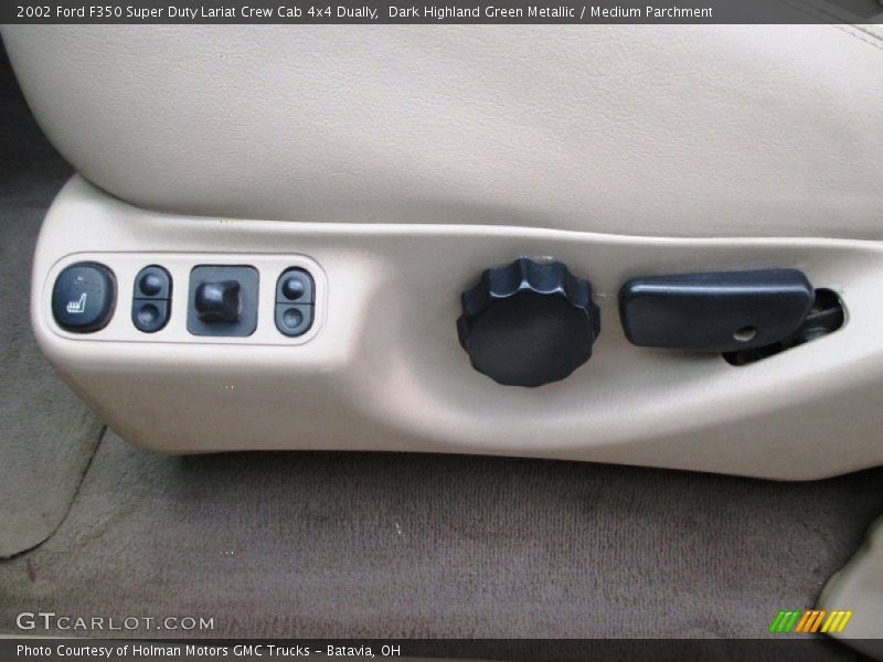 Dark Highland Green Metallic / Medium Parchment 2002 Ford F350 Super Duty Lariat Crew Cab 4x4 Dually