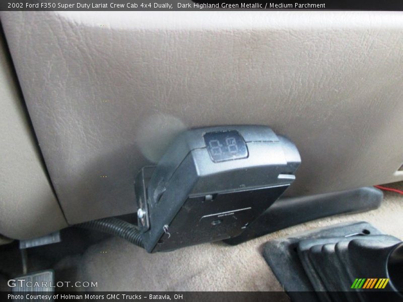 Dark Highland Green Metallic / Medium Parchment 2002 Ford F350 Super Duty Lariat Crew Cab 4x4 Dually