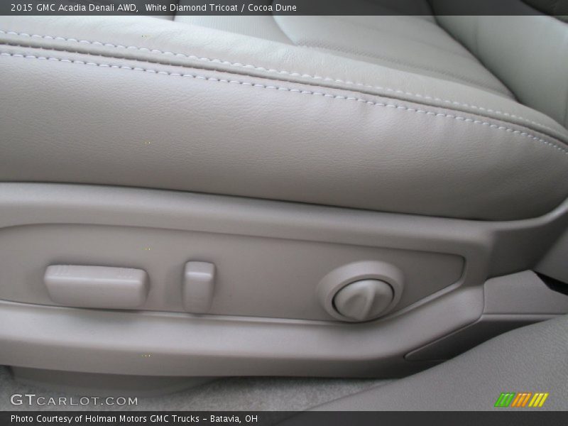 White Diamond Tricoat / Cocoa Dune 2015 GMC Acadia Denali AWD