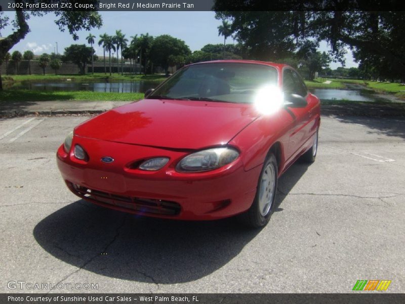 Bright Red / Medium Prairie Tan 2002 Ford Escort ZX2 Coupe