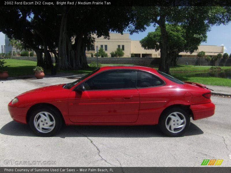 Bright Red / Medium Prairie Tan 2002 Ford Escort ZX2 Coupe