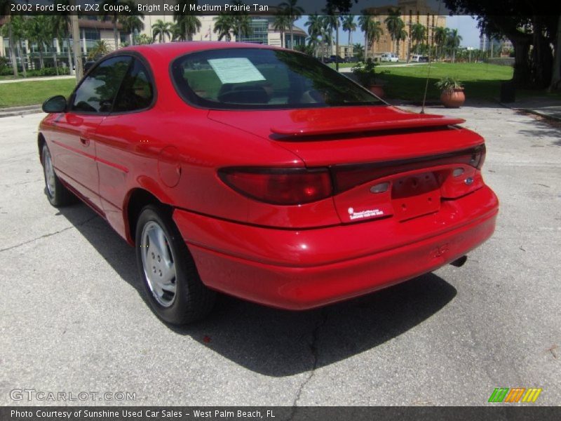 Bright Red / Medium Prairie Tan 2002 Ford Escort ZX2 Coupe