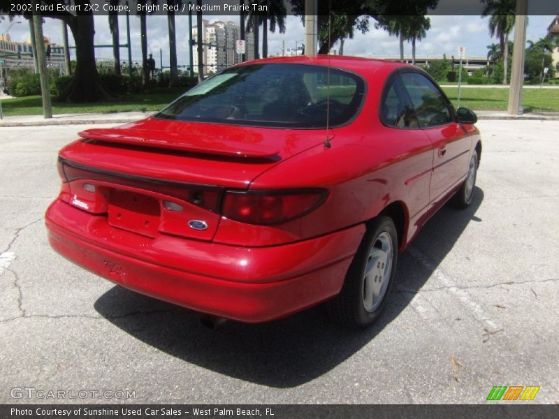 Bright Red / Medium Prairie Tan 2002 Ford Escort ZX2 Coupe