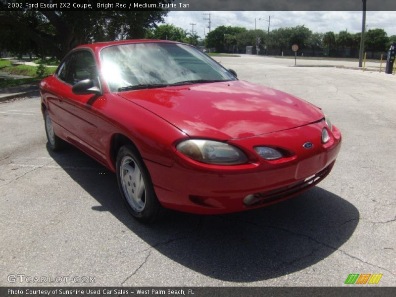 Bright Red / Medium Prairie Tan 2002 Ford Escort ZX2 Coupe