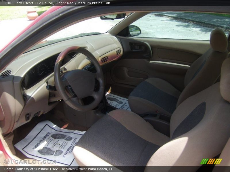 Bright Red / Medium Prairie Tan 2002 Ford Escort ZX2 Coupe
