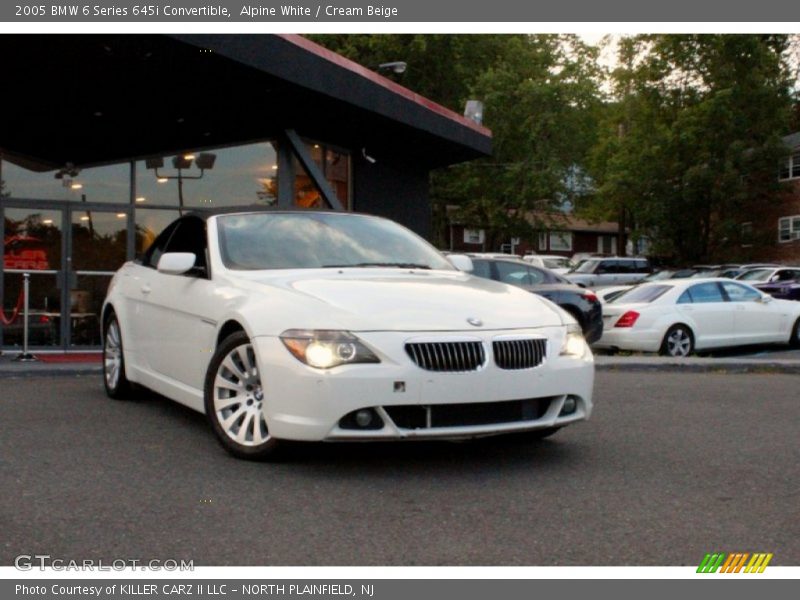 Alpine White / Cream Beige 2005 BMW 6 Series 645i Convertible