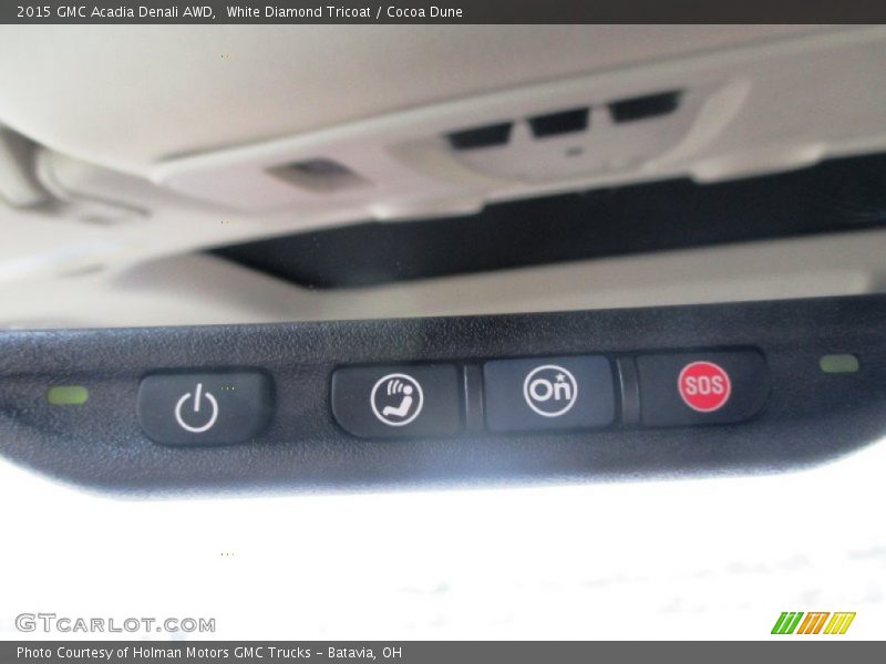 White Diamond Tricoat / Cocoa Dune 2015 GMC Acadia Denali AWD