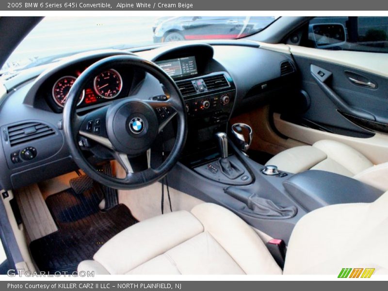 Alpine White / Cream Beige 2005 BMW 6 Series 645i Convertible