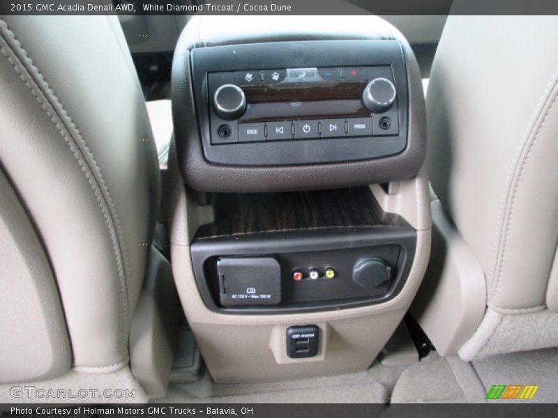 White Diamond Tricoat / Cocoa Dune 2015 GMC Acadia Denali AWD