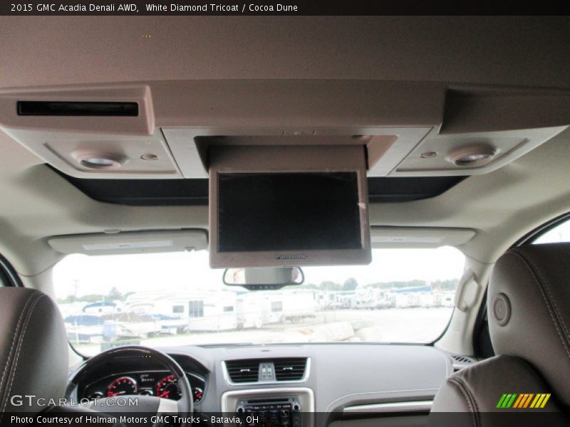 White Diamond Tricoat / Cocoa Dune 2015 GMC Acadia Denali AWD