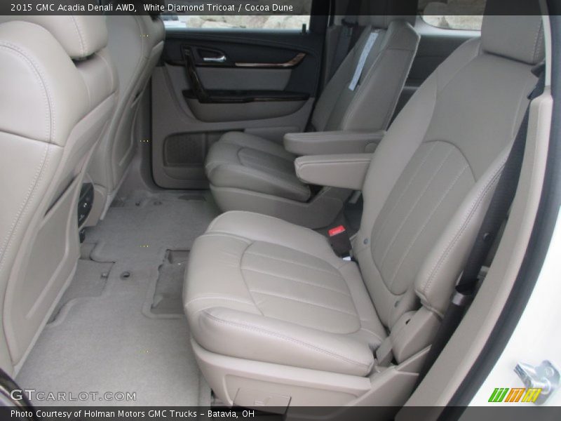 White Diamond Tricoat / Cocoa Dune 2015 GMC Acadia Denali AWD