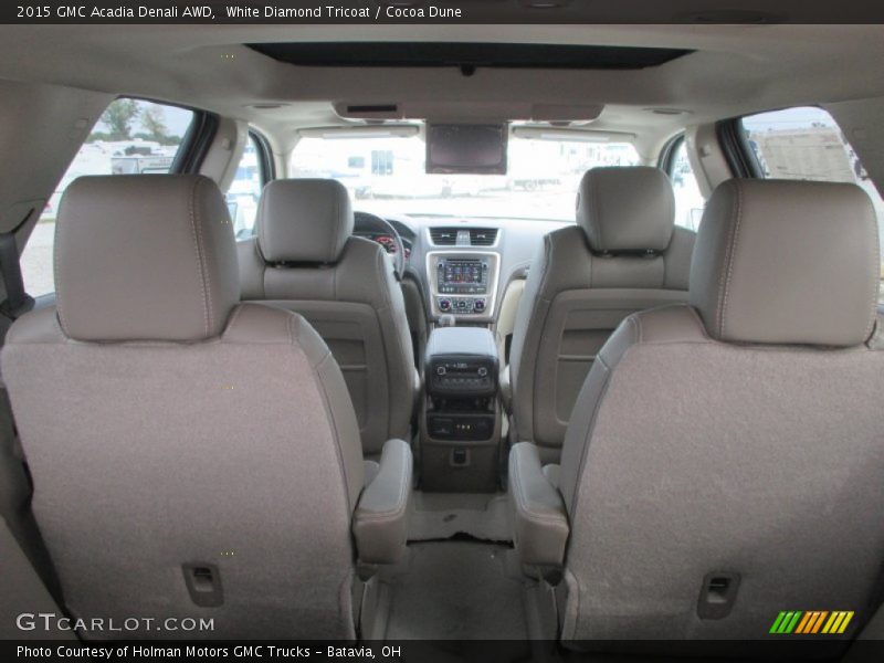White Diamond Tricoat / Cocoa Dune 2015 GMC Acadia Denali AWD