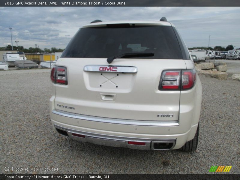White Diamond Tricoat / Cocoa Dune 2015 GMC Acadia Denali AWD