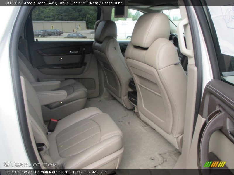White Diamond Tricoat / Cocoa Dune 2015 GMC Acadia Denali AWD