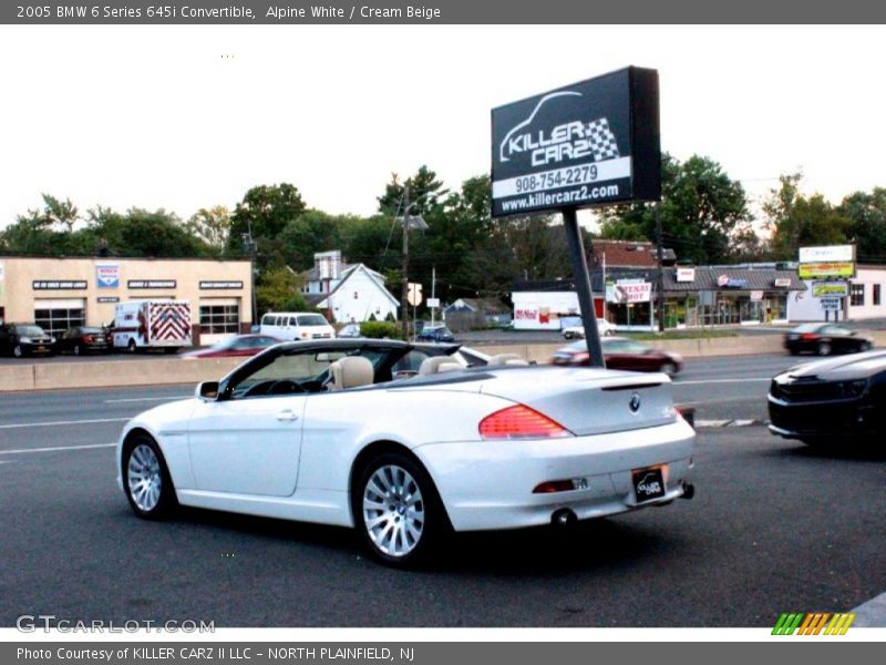 Alpine White / Cream Beige 2005 BMW 6 Series 645i Convertible