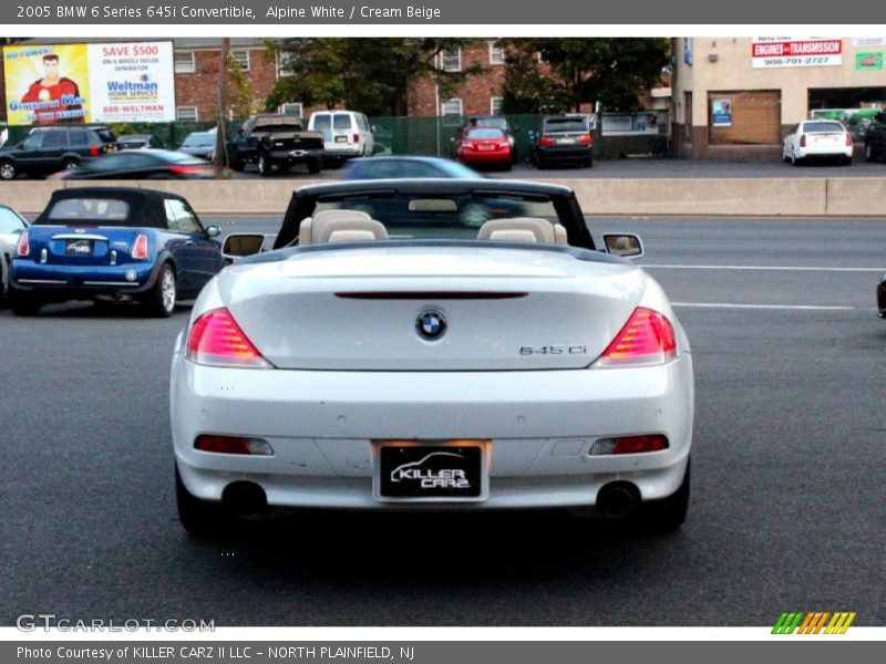 Alpine White / Cream Beige 2005 BMW 6 Series 645i Convertible