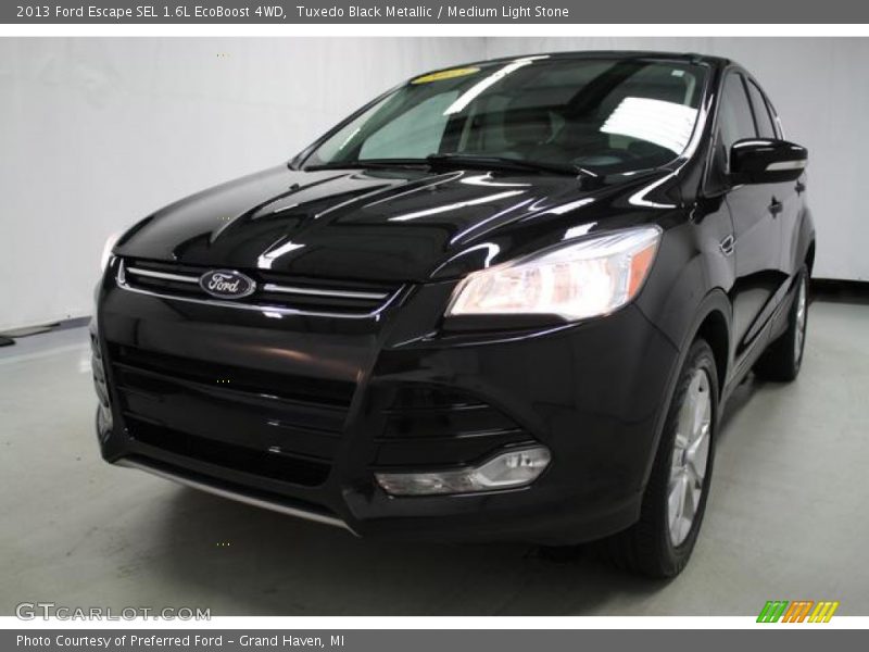 Tuxedo Black Metallic / Medium Light Stone 2013 Ford Escape SEL 1.6L EcoBoost 4WD