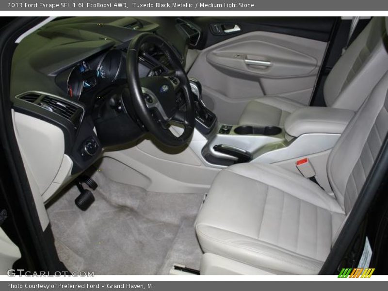 Tuxedo Black Metallic / Medium Light Stone 2013 Ford Escape SEL 1.6L EcoBoost 4WD