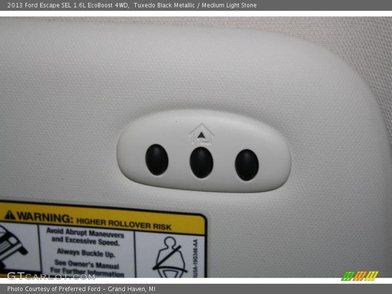 Tuxedo Black Metallic / Medium Light Stone 2013 Ford Escape SEL 1.6L EcoBoost 4WD