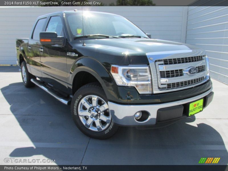 Green Gem / Steel Grey 2014 Ford F150 XLT SuperCrew
