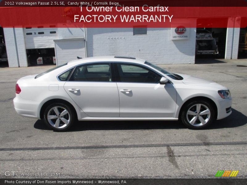 Candy White / Cornsilk Beige 2012 Volkswagen Passat 2.5L SE