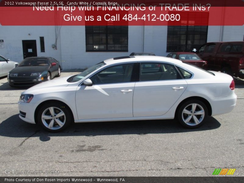 Candy White / Cornsilk Beige 2012 Volkswagen Passat 2.5L SE