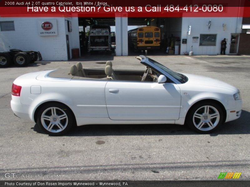Ibis White / Beige 2008 Audi A4 2.0T quattro Cabriolet