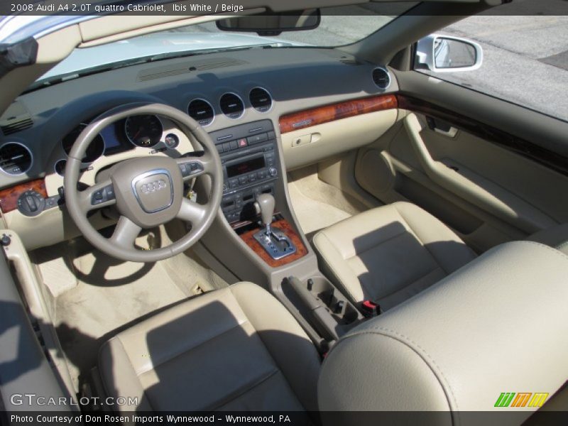 Ibis White / Beige 2008 Audi A4 2.0T quattro Cabriolet
