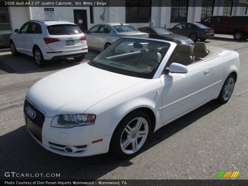 Ibis White / Beige 2008 Audi A4 2.0T quattro Cabriolet