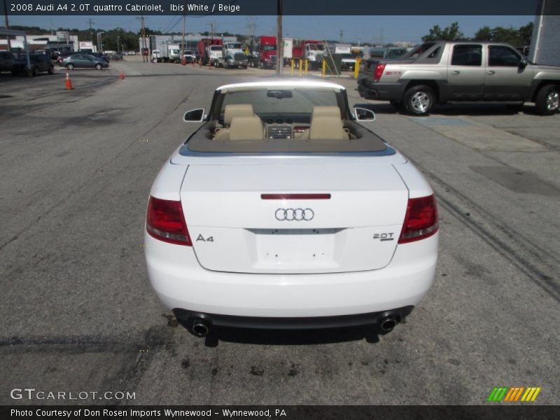 Ibis White / Beige 2008 Audi A4 2.0T quattro Cabriolet