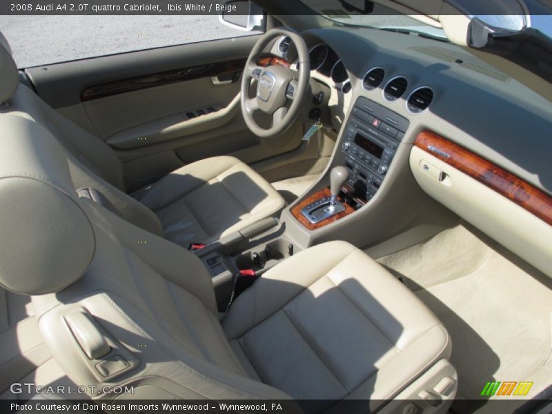 Ibis White / Beige 2008 Audi A4 2.0T quattro Cabriolet
