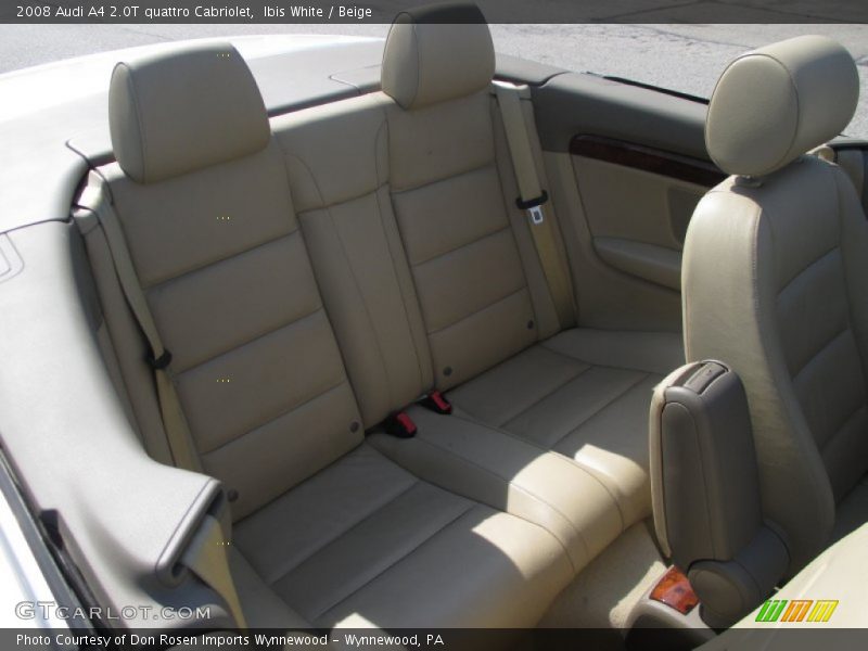 Ibis White / Beige 2008 Audi A4 2.0T quattro Cabriolet