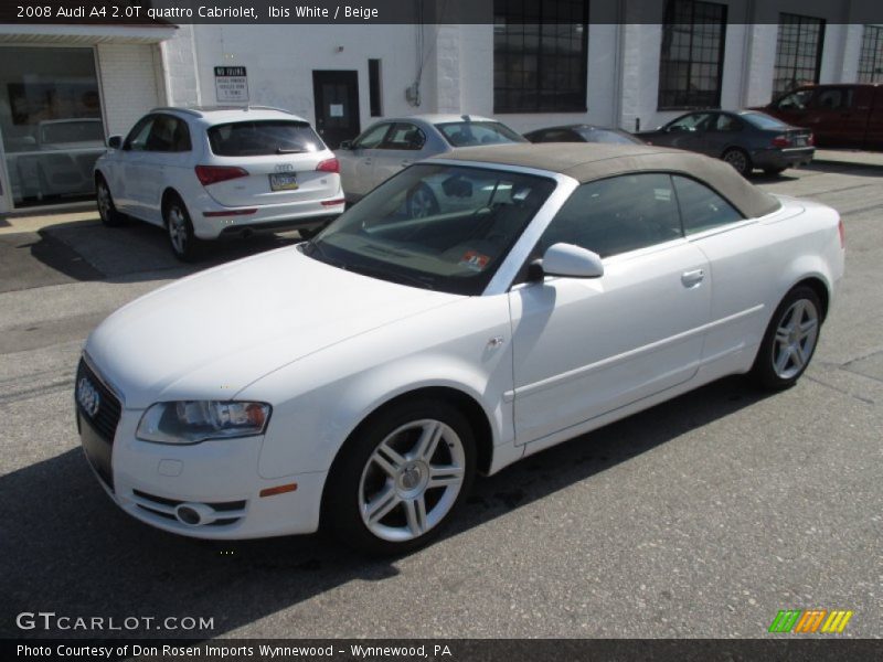 Ibis White / Beige 2008 Audi A4 2.0T quattro Cabriolet