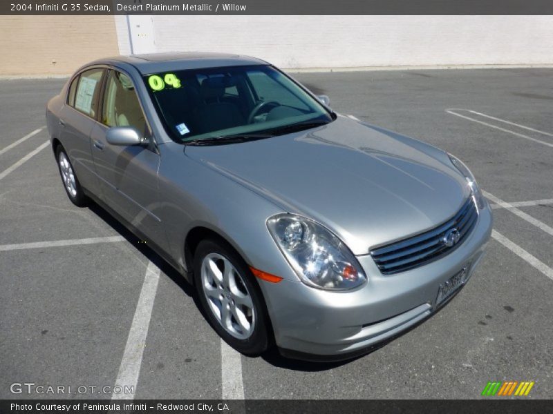 Desert Platinum Metallic / Willow 2004 Infiniti G 35 Sedan
