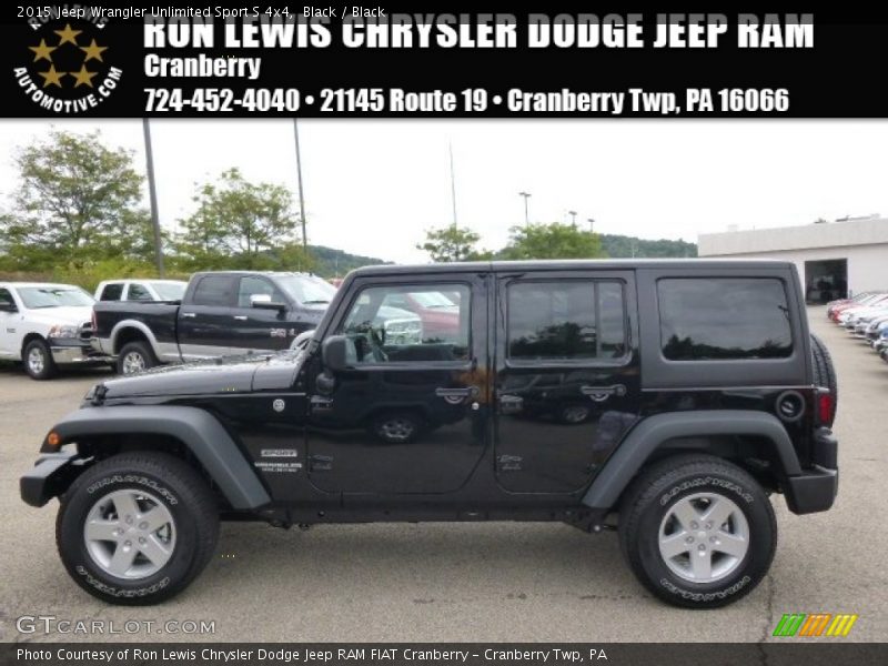 Black / Black 2015 Jeep Wrangler Unlimited Sport S 4x4