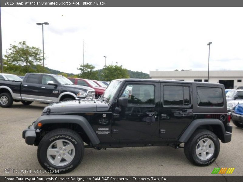 Black / Black 2015 Jeep Wrangler Unlimited Sport S 4x4