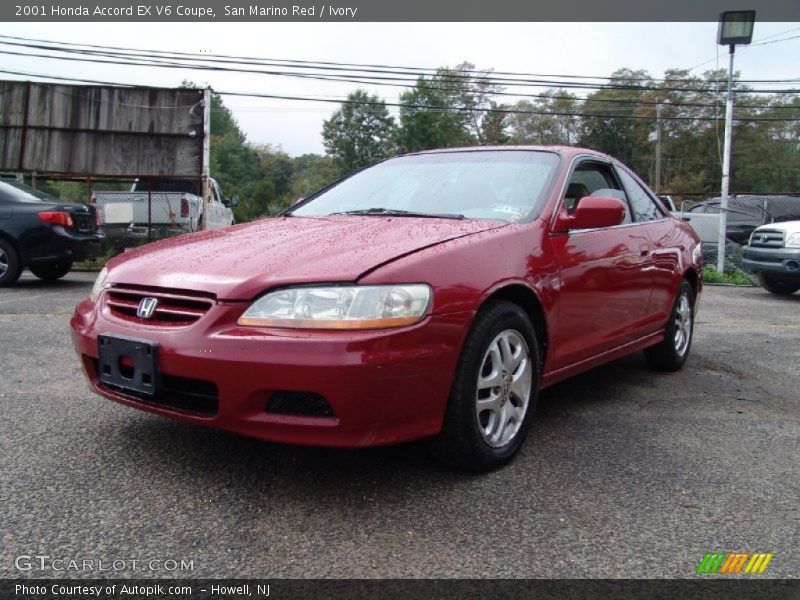 San Marino Red / Ivory 2001 Honda Accord EX V6 Coupe