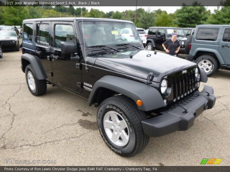 Black / Black 2015 Jeep Wrangler Unlimited Sport S 4x4