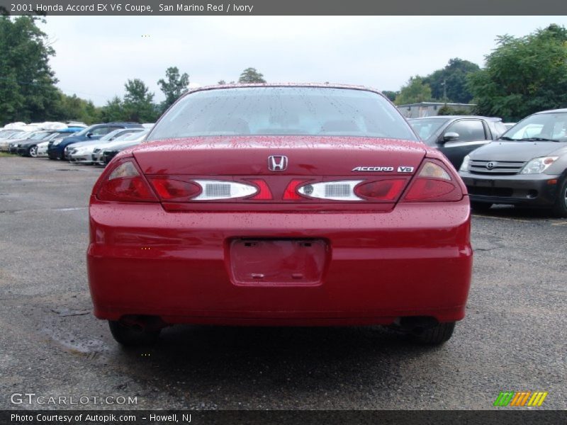 San Marino Red / Ivory 2001 Honda Accord EX V6 Coupe