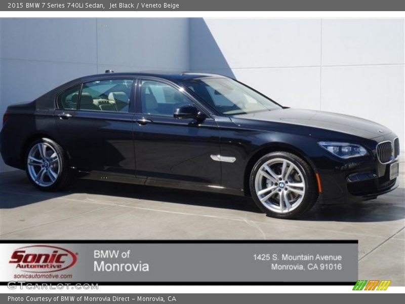 Jet Black / Veneto Beige 2015 BMW 7 Series 740Li Sedan