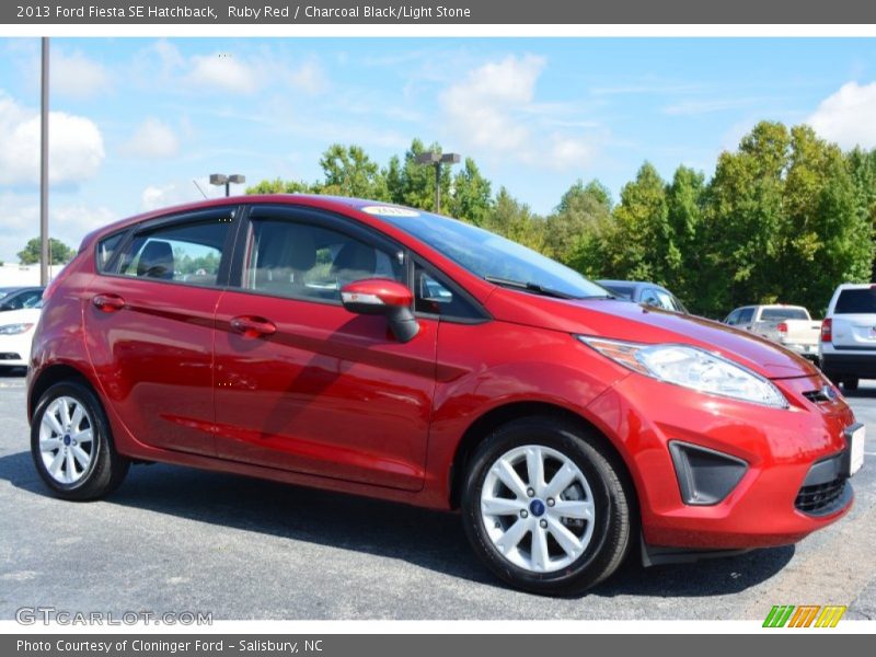 Ruby Red / Charcoal Black/Light Stone 2013 Ford Fiesta SE Hatchback