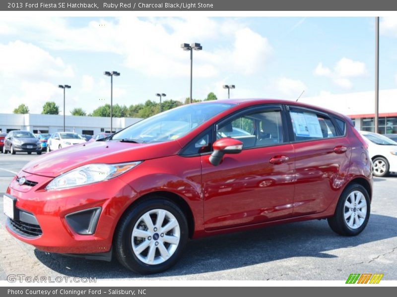 Ruby Red / Charcoal Black/Light Stone 2013 Ford Fiesta SE Hatchback