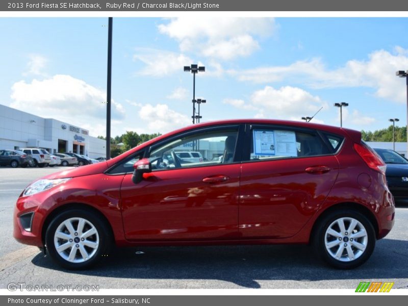 Ruby Red / Charcoal Black/Light Stone 2013 Ford Fiesta SE Hatchback